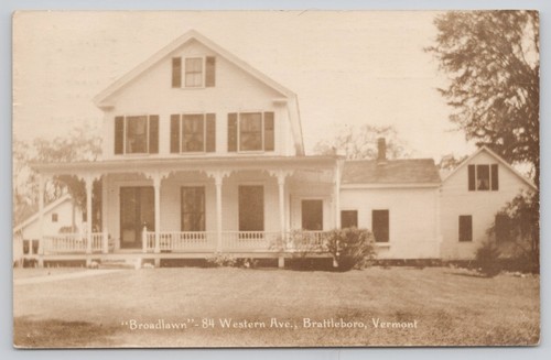 Postcard rppc broadlawn estate - postcard,